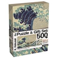 Hokusai puzzle & gift set art the great wave, 120765