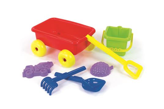 Rete Giochi Spiaggia Con Carrellino Porta Giochi Made In Italy Formine Secchiello E Paletta No Pericolo Bambini 1 O 2 Anni – Giardino , Piscina, Sabbiera – Divertimento E Colore In Sicurezza