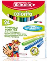 Pennarelli Fibracolor Colorito 24 Lavabile