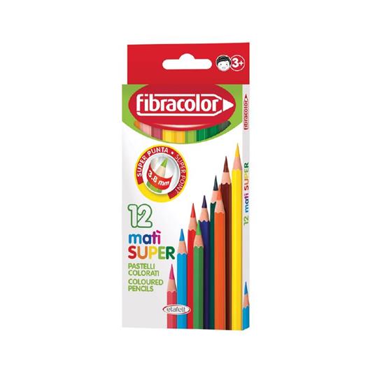 Pastelli Matì Super Fibracolor - Astuccio 12 Colori