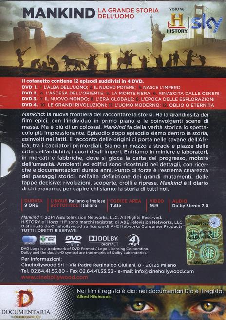 Mankind. La grande storia dell'uomo (4 DVD) - DVD - 2