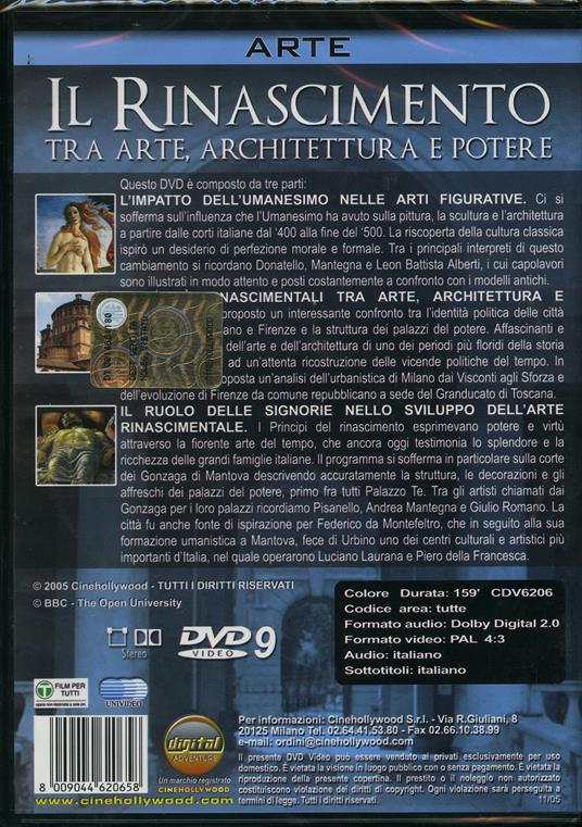 Il Rinascimento. Tra arte, architettura e potere - DVD - 2