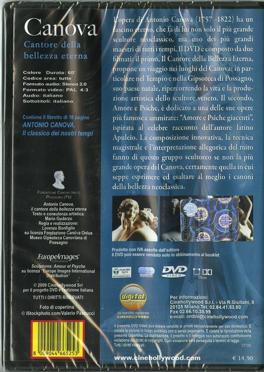 Canova. Cantore della bellezza eterna - DVD - 2