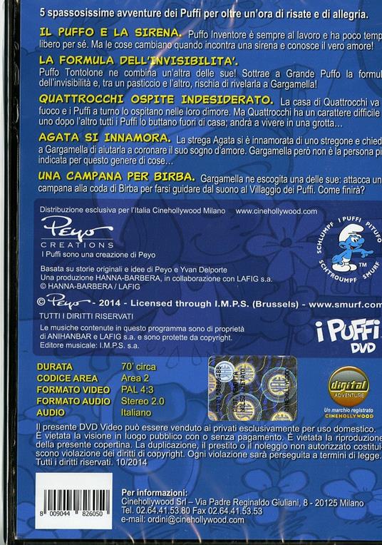 I Puffi. Il puffo e la sirena di José Dutillieu,George Gordon - DVD - 2