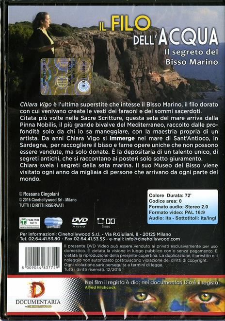 Il filo dell'acqua. Il segreto del bisso marino - DVD - 2