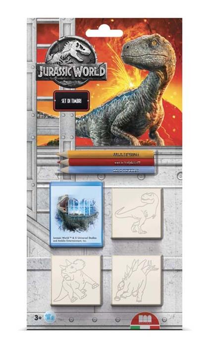 Blister 3 Timbri. Jurassic World