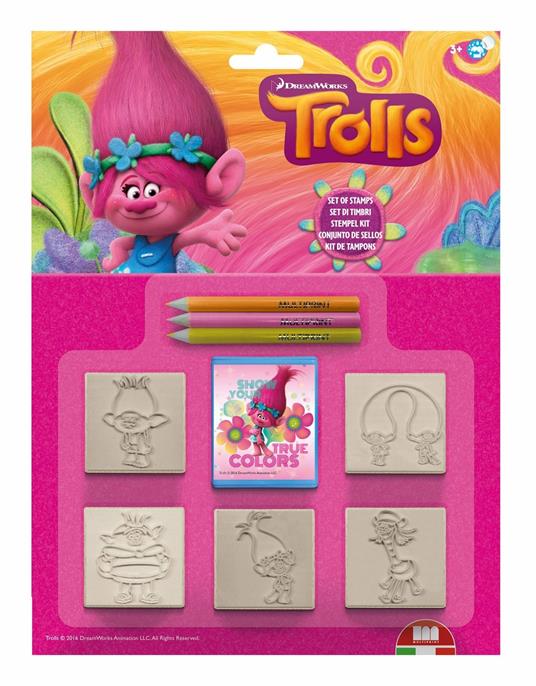 Blister 5 Timbri. Trolls