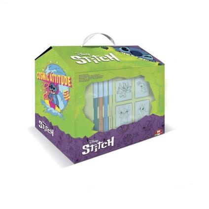 Casetta 4 Timbri e 36 Pennarelli Disney Stitch