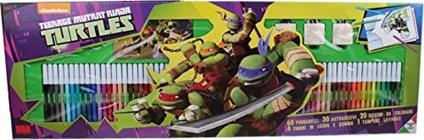 Mega Colouring 60 Pennarelli. Ninja Turtles