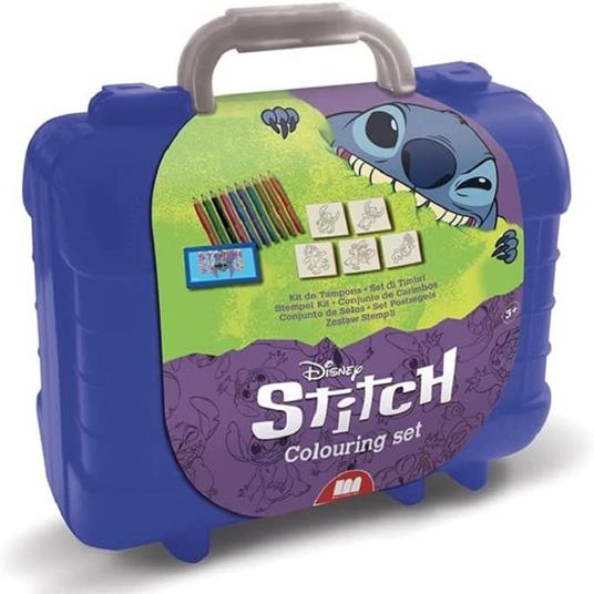 Valigetta Travel Set con timbri e pastelli Stitch