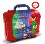 PJ Masks Travel set (10 pennarelli Fila Giotto + 5 timbri + 1 tampone + 1 activity book + 64 stickers)