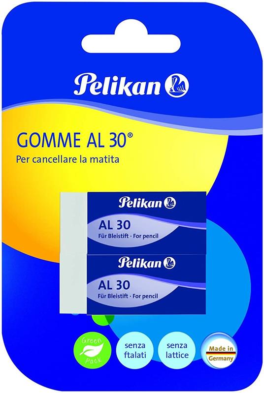 Pelikan Set 4 Gomme da cancellare tipo pane UG20 Bianco