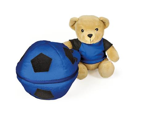 Palla Calcio con Zip e orso Nero Azzurra