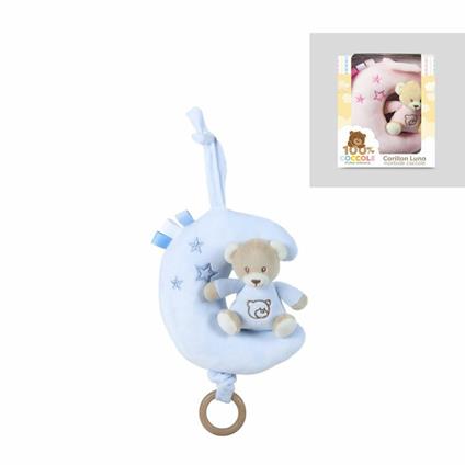 LUNA PELUCHE 21 CM CON CARILLON 2 COLORI IN WBOX L18 x H21xP7CM