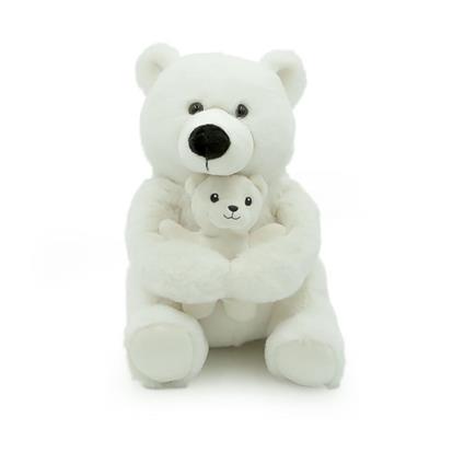 Peluche Orso Polare con Cucciolo 26cm