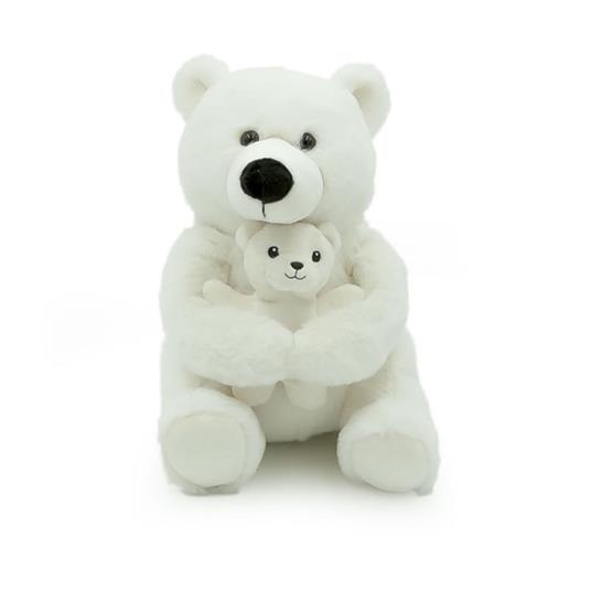 Peluche Orso Polare con Cucciolo 26cm