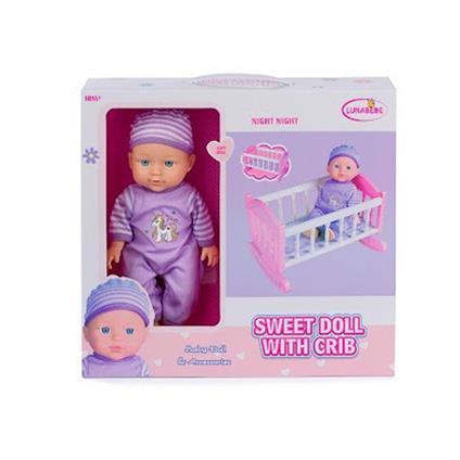 Bambola Snodabile 30 Cm Con Culla  37484