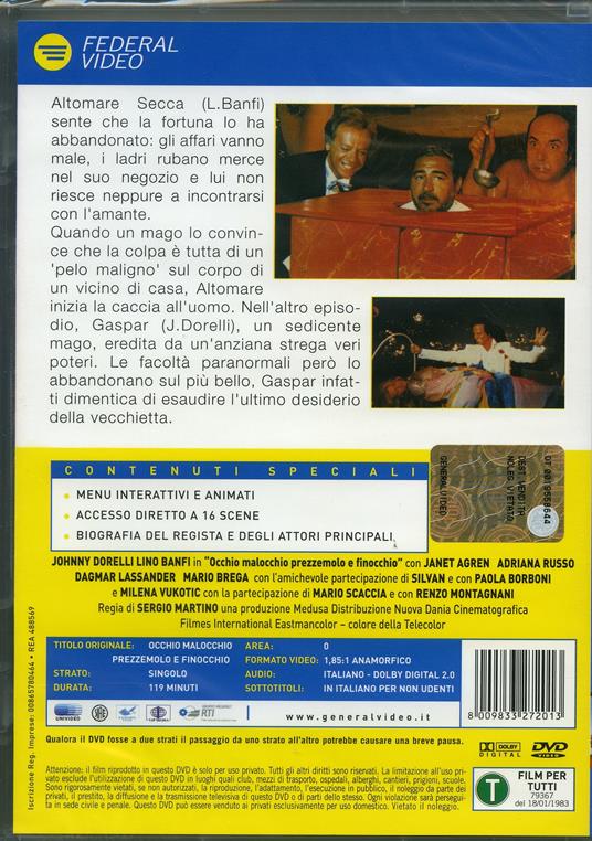 Occhio malocchio prezzemolo e finocchio di Sergio Martino - DVD - 2