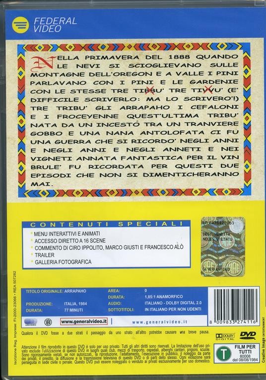 Arrapaho (DVD) di Ciro Ippolito - DVD - 2