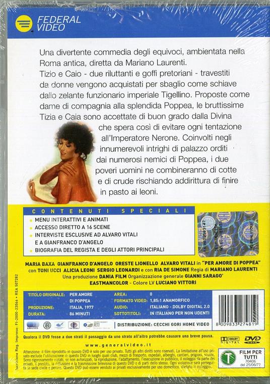 Per amore di Poppea di Mariano Laurenti - DVD - 2