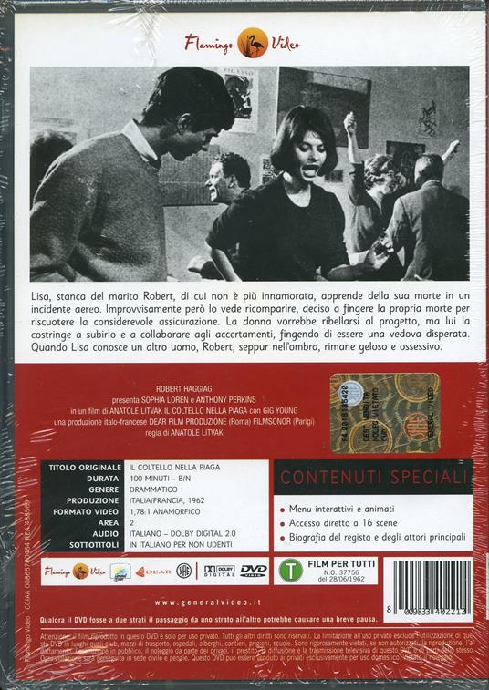 Il coltello nella piaga di Anatole Litvak - DVD - 2