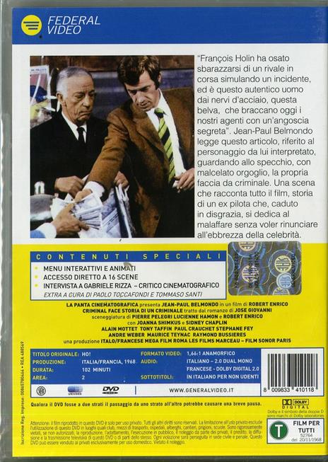 Criminal Face. Storia di un criminale di Robert Enrico - DVD - 2