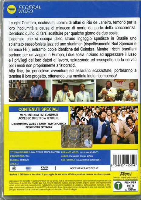 Non c'è due senza quattro di Enzo Barboni - DVD - 2