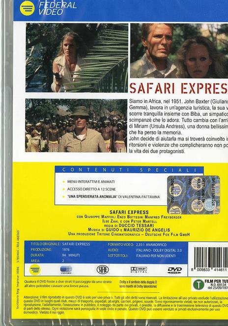Safari Express di Duccio Tessari - DVD - 2