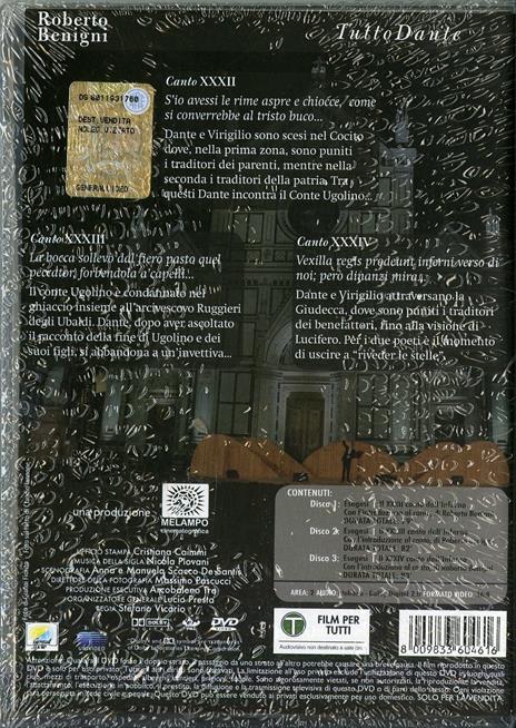Tutto Dante. Vol. 12. Inferno. Canti XXXII - XXXIII - XXXIV (3 DVD) - DVD - 2