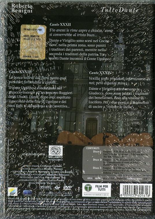 Tutto Dante. Vol. 12. Inferno. Canti XXXII - XXXIII - XXXIV (3 DVD) - DVD - 2