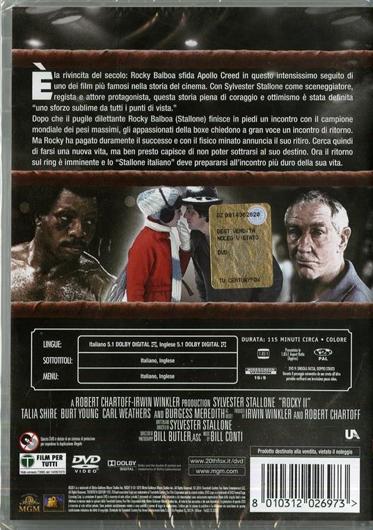 Rocky II di Sylvester Stallone - DVD - 2