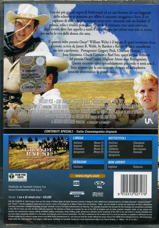 Il grande paese di William Wyler - DVD - 2