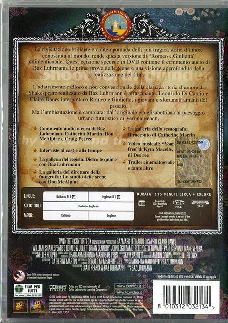Romeo + Giulietta<span>.</span> Special Edition di Baz Luhrmann - DVD - 2