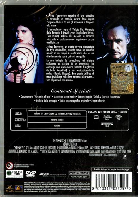 Velluto blu<span>.</span> Edizione speciale di David Lynch - DVD - 2