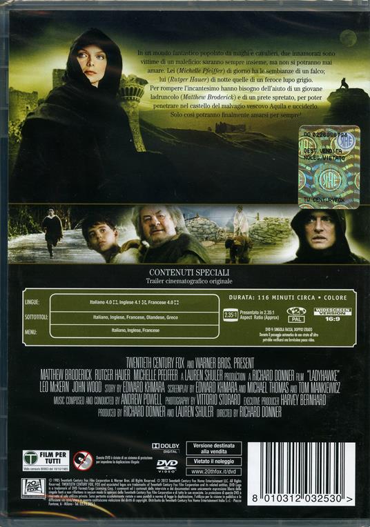 Ladyhawke<span>.</span> Special Edition di Richard Donner - DVD - 2