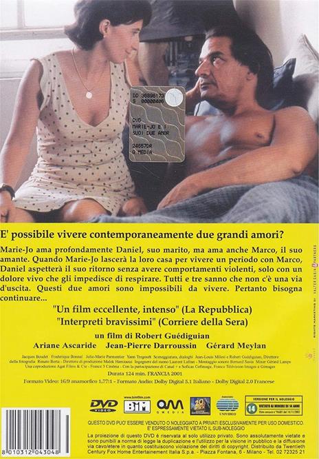 Marie-Jo e i suoi due amori (DVD) di Robert Guediguian - DVD - 2