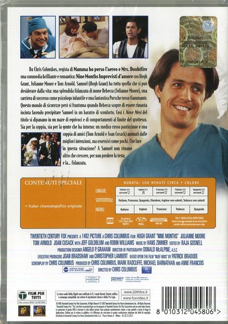 Nine Months. Imprevisti d'amore di Chris Columbus - DVD - 2