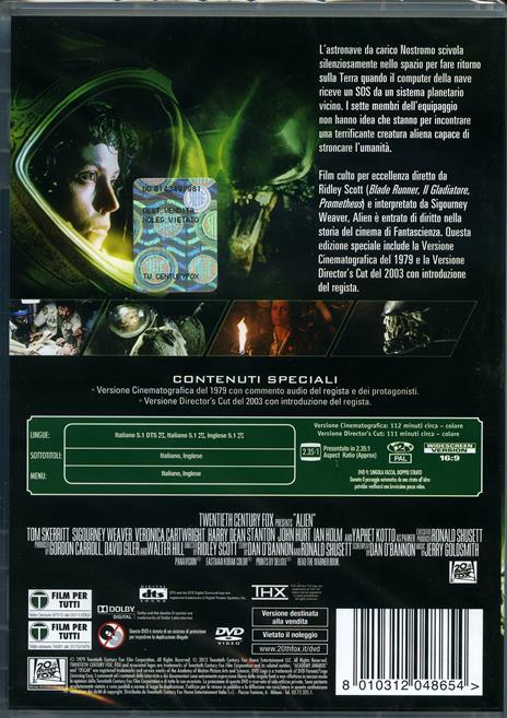 Alien. Special Edition (2 DVD) di Ridley Scott - DVD - 2
