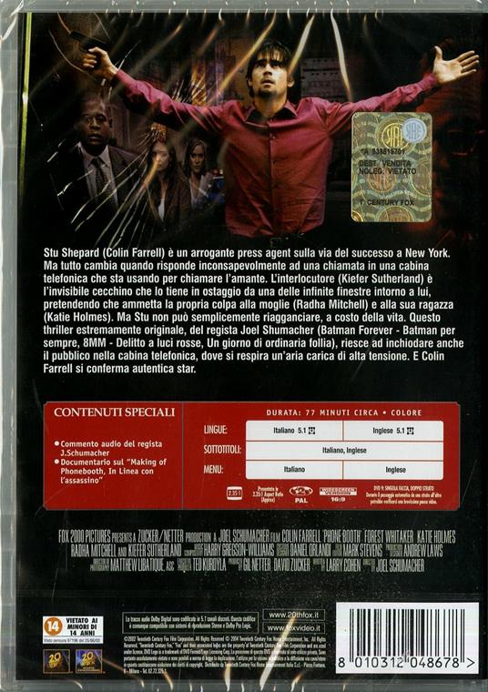 In linea con l'assassino di Joel Schumacher - DVD - 2