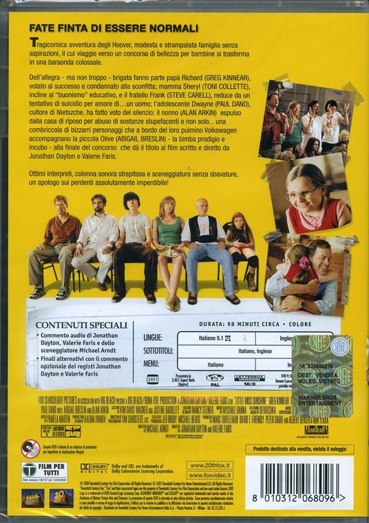Little Miss Sunshine di Jonathan Dayton,Valerie Faris - DVD - 2