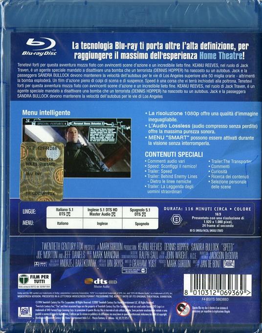 Speed di Jan De Bont - Blu-ray - 2