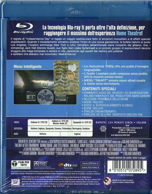 The Day After Tomorrow. L'alba del giorno dopo di Roland Emmerich - Blu-ray - 2