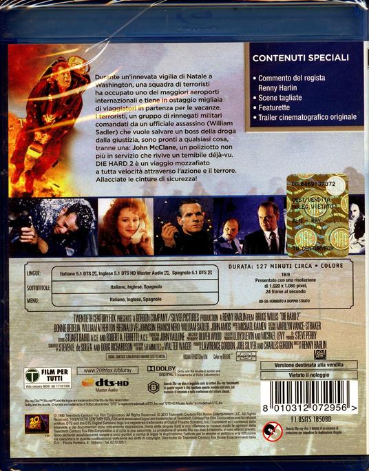 Die Hard 2. 58 minuti per morire di Renny Harlin - Blu-ray - 2