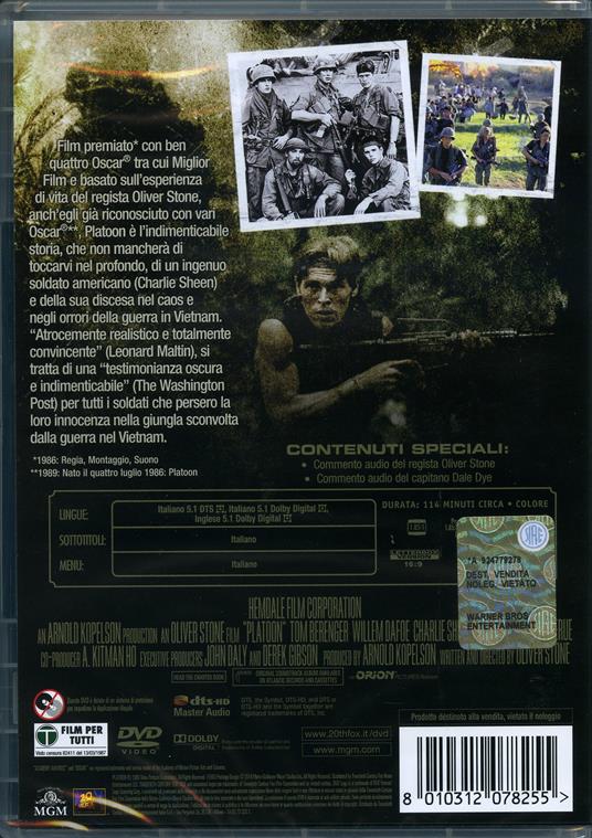 Platoon di Oliver Stone - DVD - 2