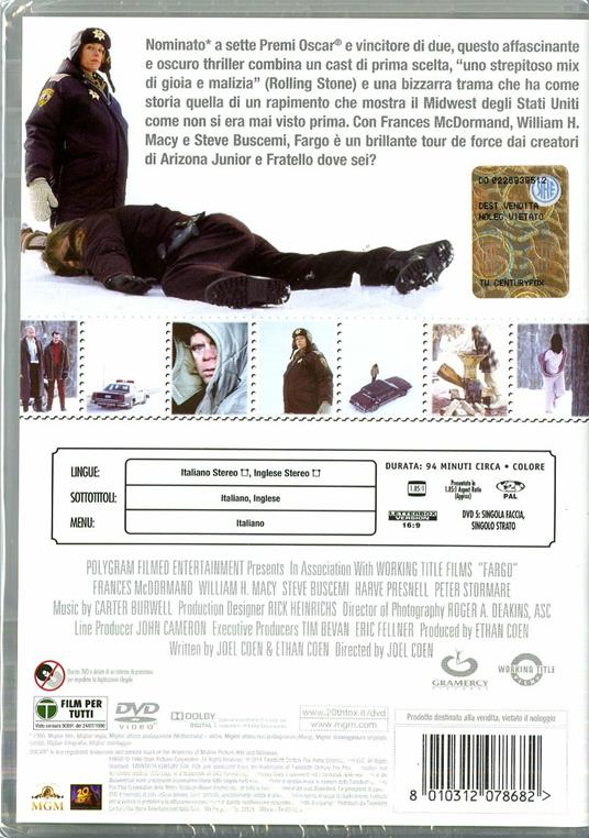 Fargo di Joel Coen,Ethan Coen - DVD - 2