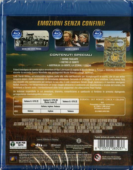 Australia di Baz Luhrmann - Blu-ray - 2