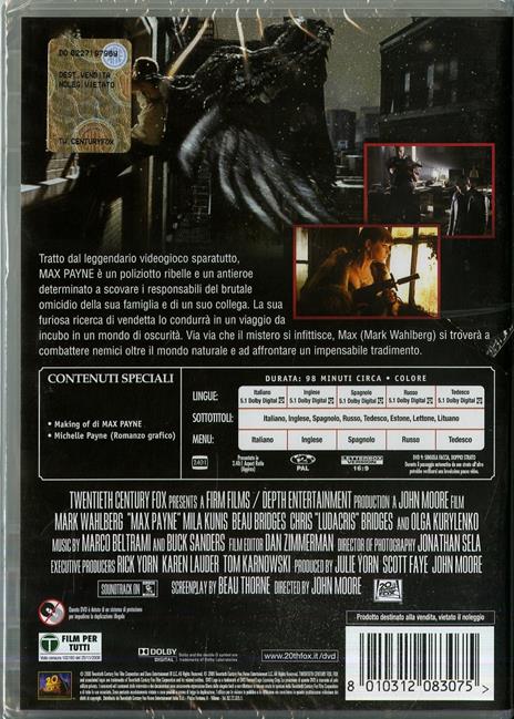 Max Payne di John Moore - DVD - 2