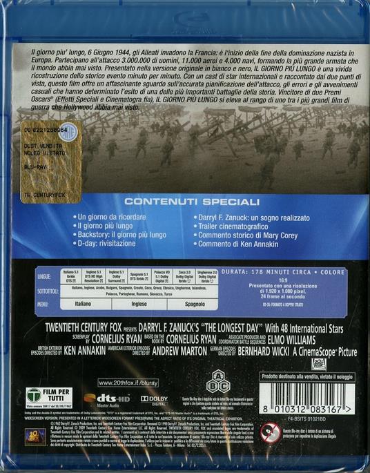 Il giorno più lungo. Esclusiva Feltrinelli-IBS (Blu-ray) di Ken Annakin,Andrew Marton,Bernhard Wicki - Blu-ray - 2