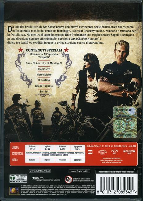 Sons of Anarchy. Stagione 1 (4 DVD) di Guy Ferland,Bill Gierhart,Stephen T. Kay - DVD - 2