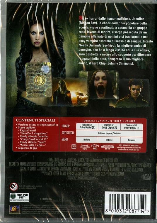 Jennifer's Body di Karin Kusama - DVD - 2